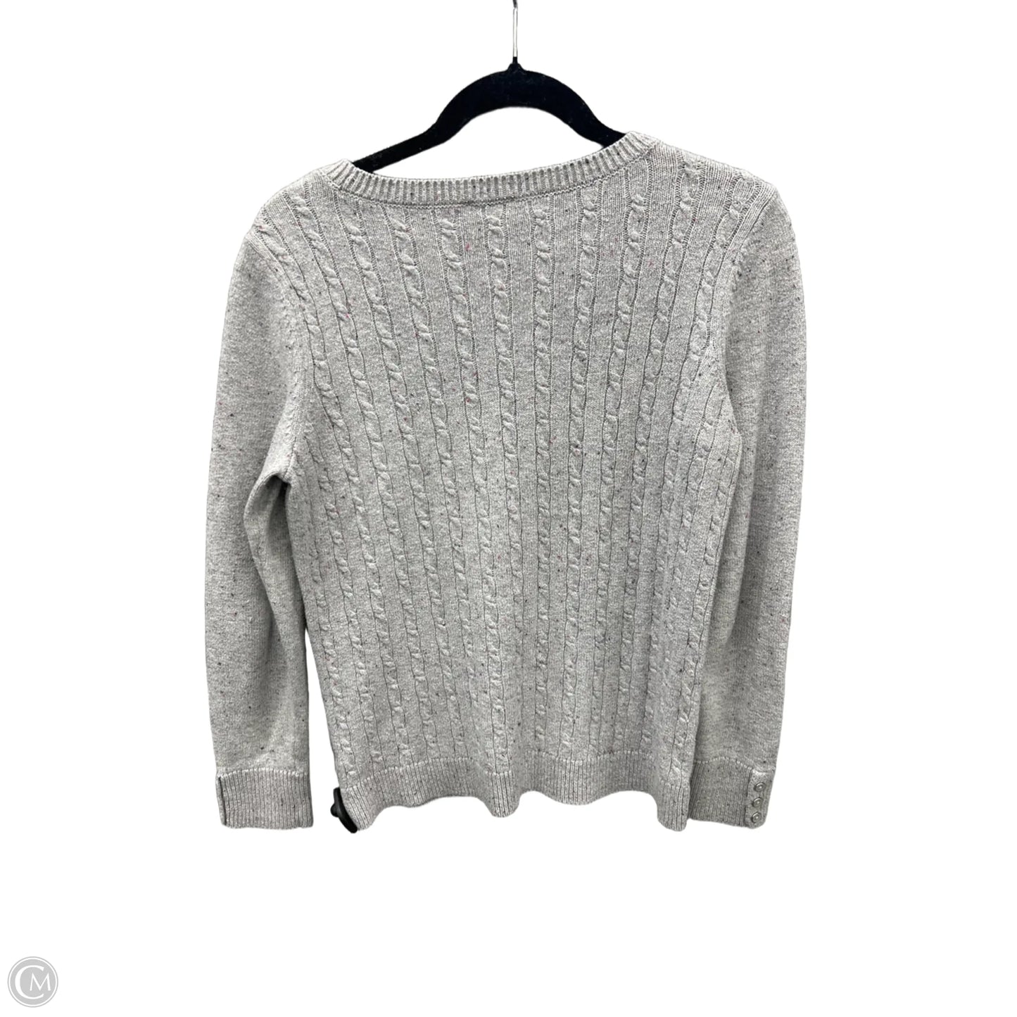 Top Long Sleeve By Talbots In Grey, Size: M