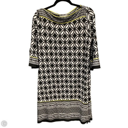 Dress Casual Midi By Studio 1 In Black & White, Size: L