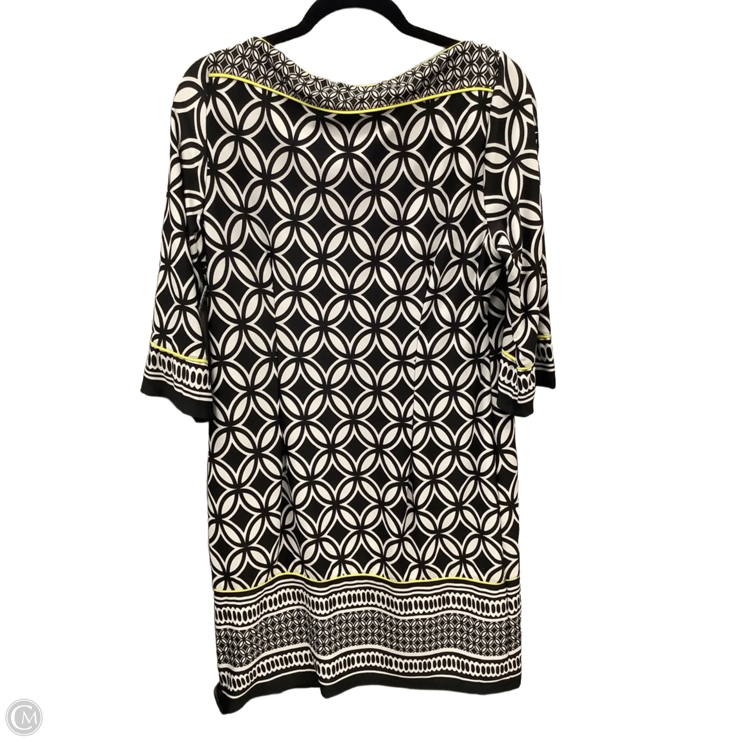 Dress Casual Midi By Studio 1 In Black & White, Size: L