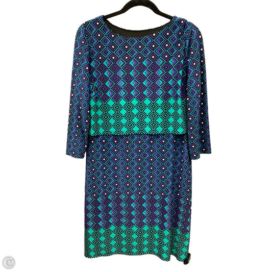 Dress Casual Midi By Ronnie Nicole In Black & Blue, Size: M
