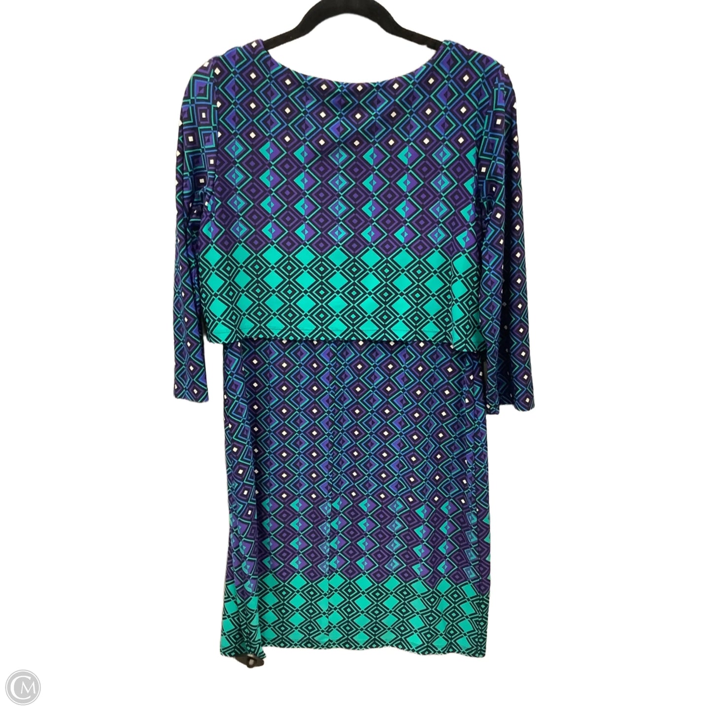 Dress Casual Midi By Ronnie Nicole In Black & Blue, Size: M