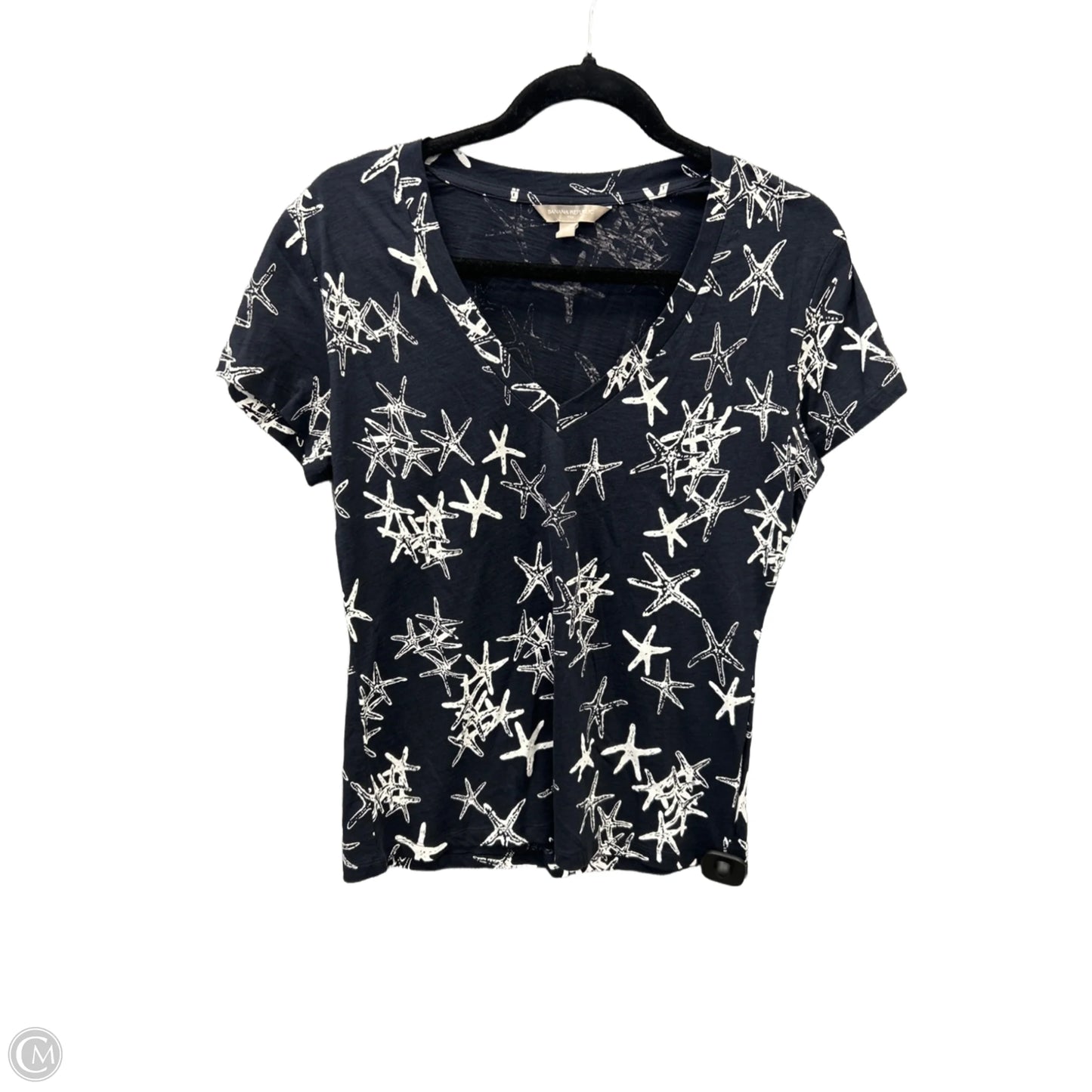 Top Short Sleeve By Banana Republic In Blue, Size: S