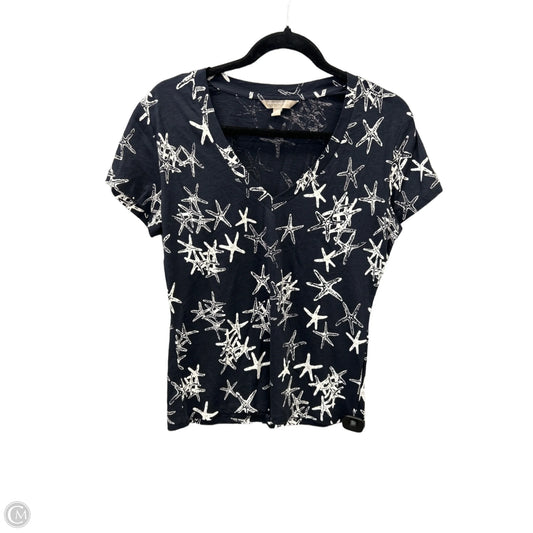 Top Short Sleeve By Banana Republic In Blue, Size: S
