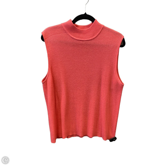 Top Sleeveless By Croft And Barrow In Pink, Size: Xl