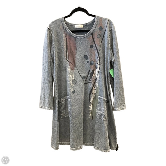 Dress Casual Midi By Jess And Jane In Grey, Size: Xl