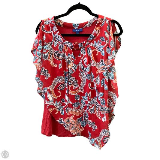 Top Short Sleeve By Apt 9 In Red, Size: M