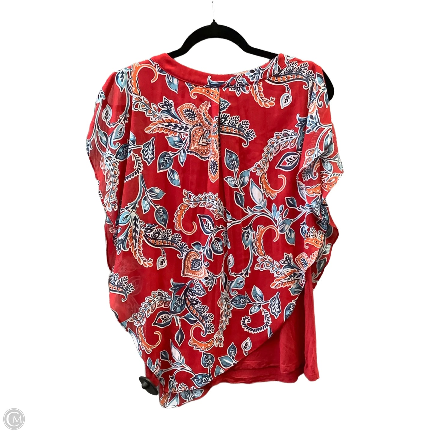 Top Short Sleeve By Apt 9 In Red, Size: M
