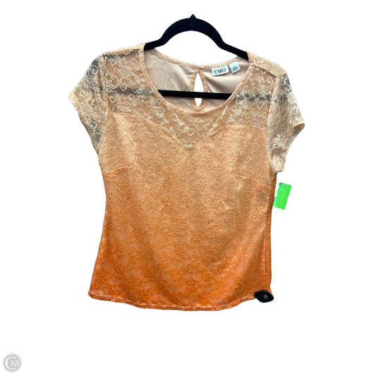Top Short Sleeve By Cato In Orange, Size: L