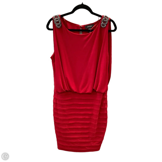 Dress Casual Midi By R And M Richards In Red, Size: Xl
