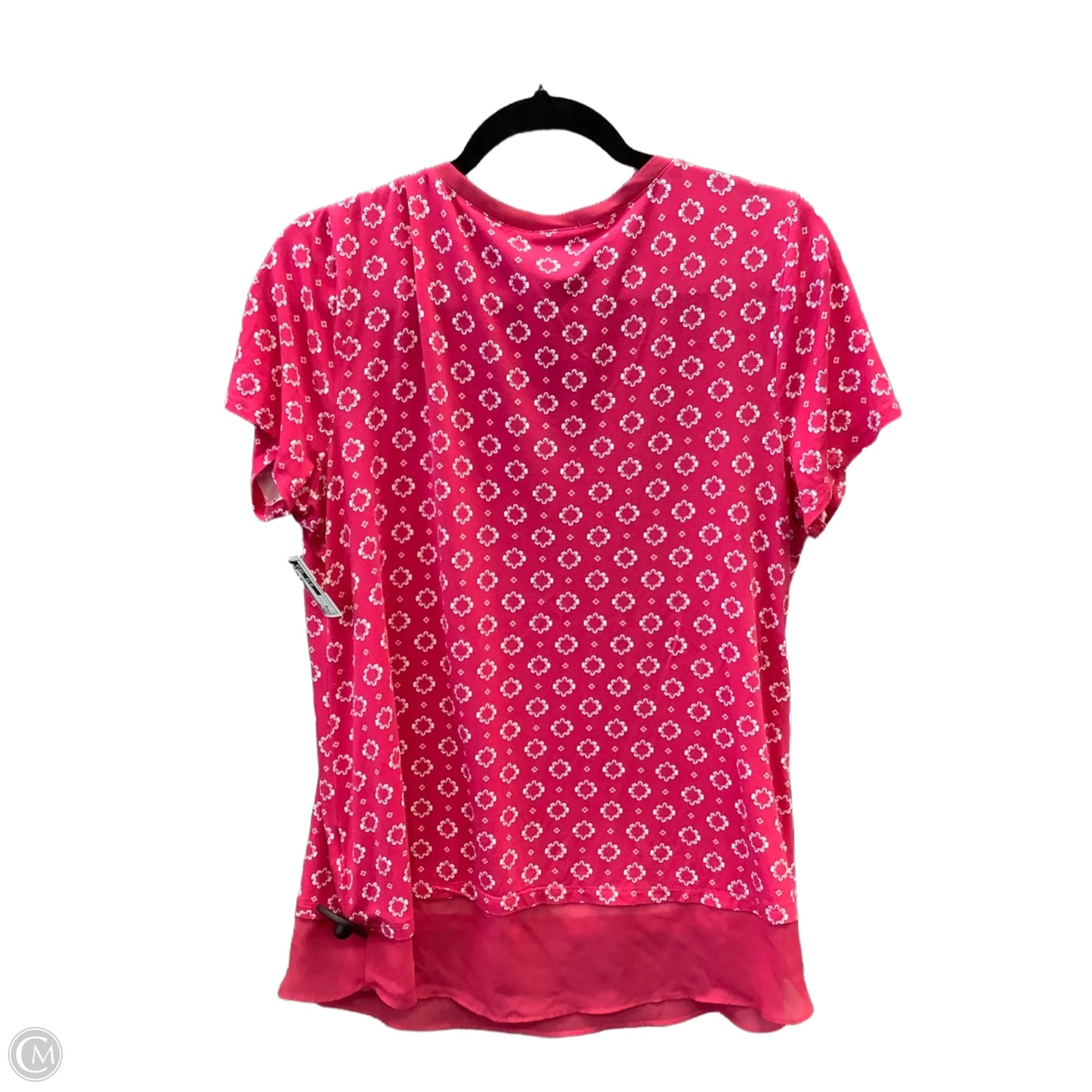 Top Short Sleeve By Jm Collections In Pink, Size: M