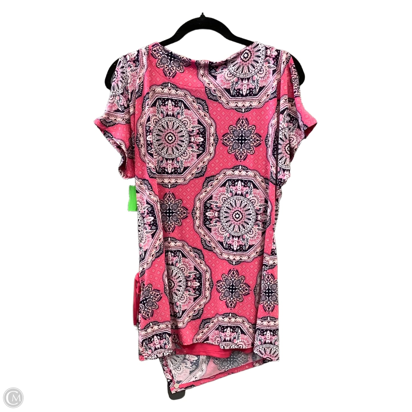 Top Short Sleeve By Jm Collections In Pink, Size: M