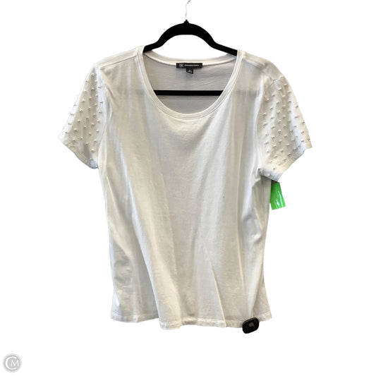 Top Short Sleeve By Inc In White, Size: M