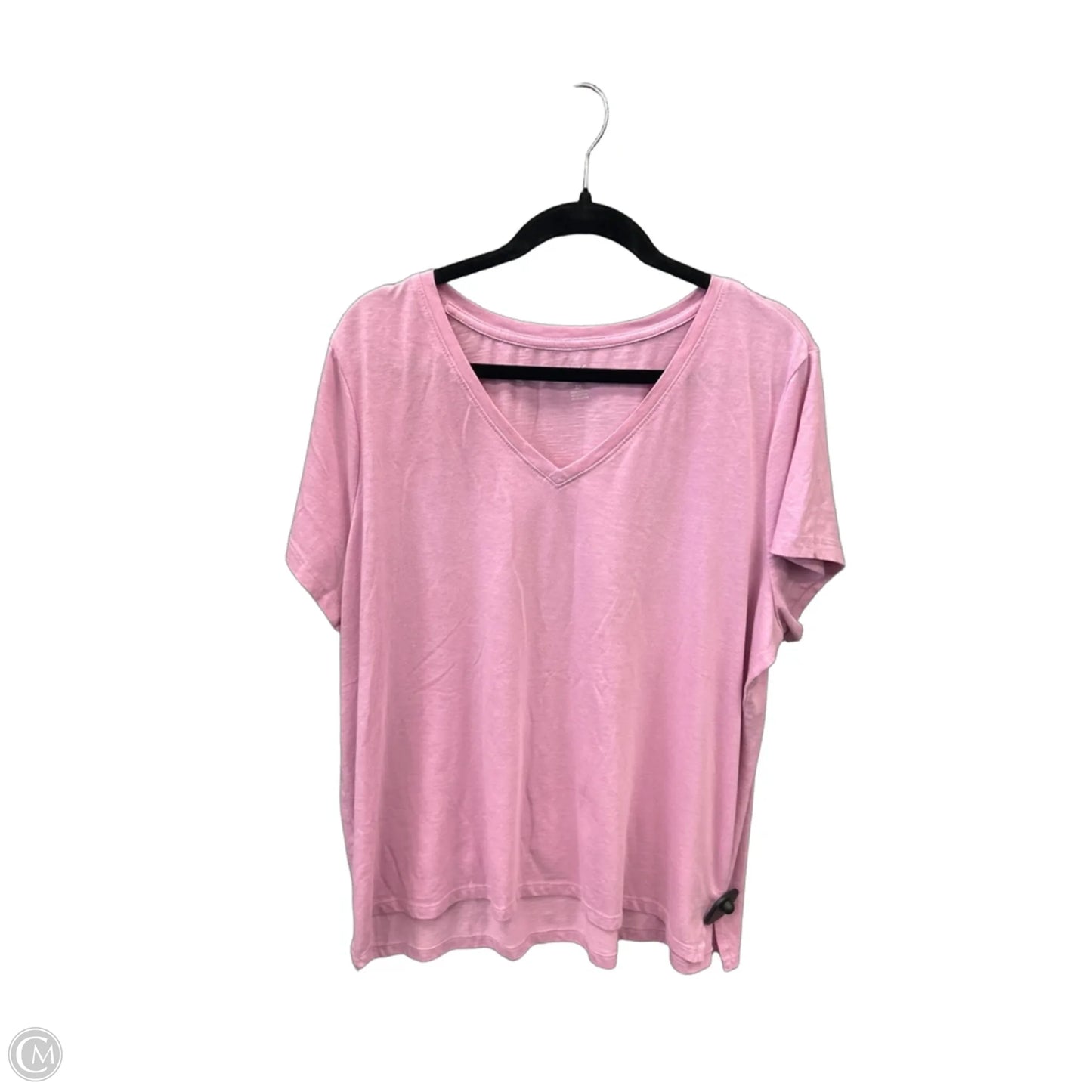 Top Short Sleeve By Falls Creek In Pink, Size: 2x