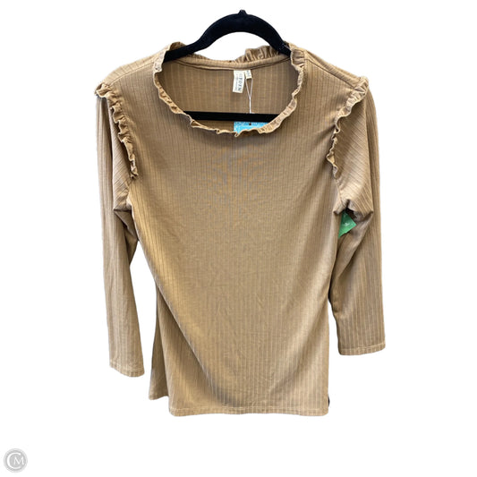 Blouse Long Sleeve By Hayden La In Brown, Size: M