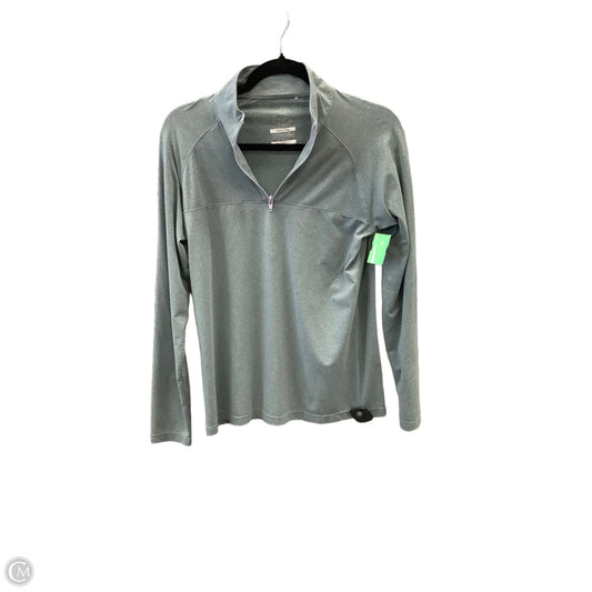 Athletic Top Long Sleeve Collar By Clothes Mentor In Grey, Size: M