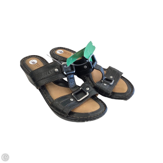 Sandals Heels Wedge By Born In Black, Size: 8