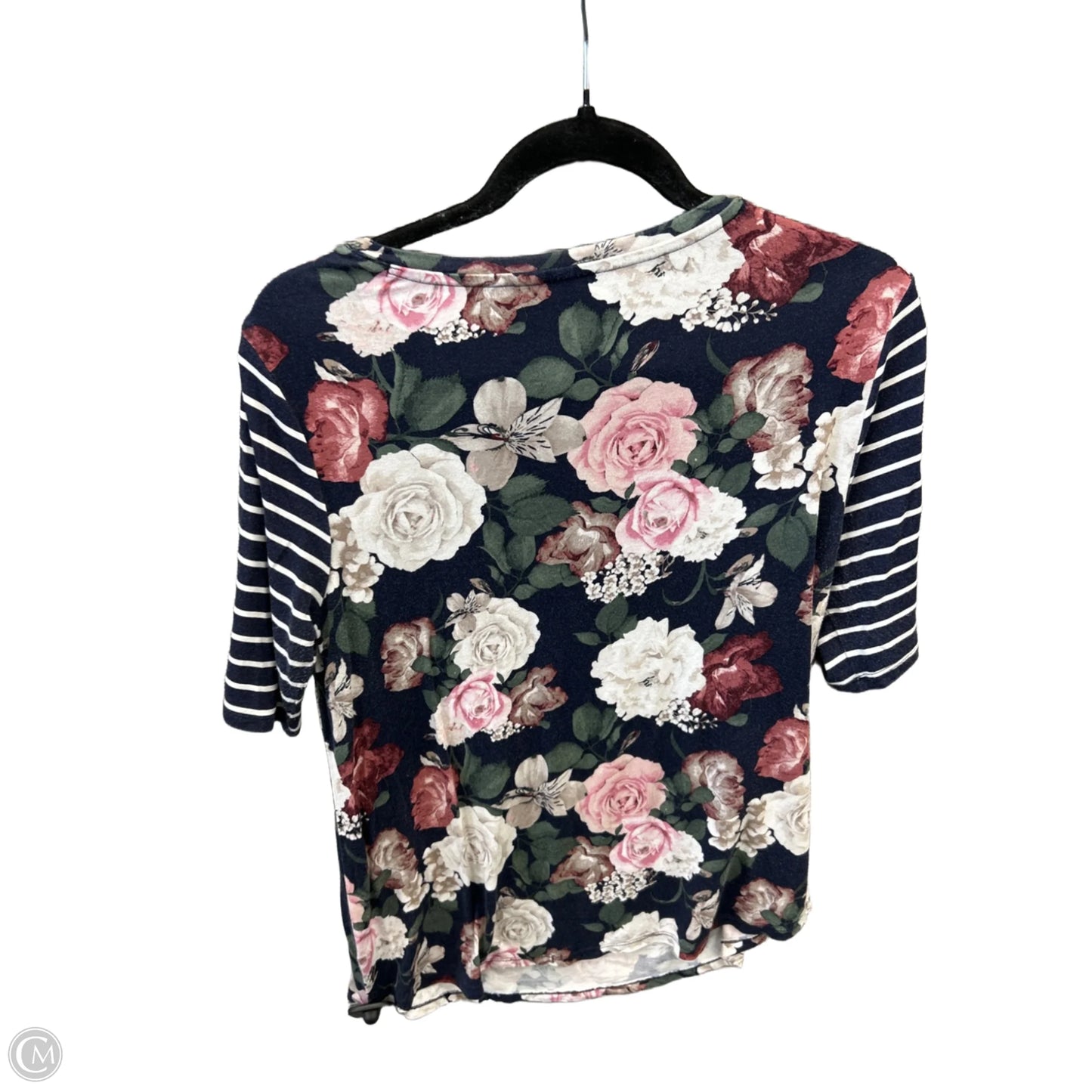 Top Short Sleeve By Cato In Floral Print, Size: S