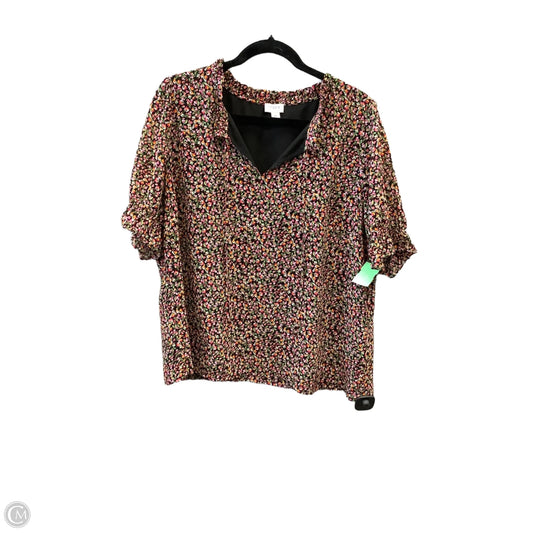 Blouse Short Sleeve By J. Crew In Floral Print, Size: Xl