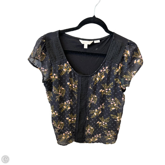 Blouse Short Sleeve By Lc Lauren Conrad In Black, Size: L