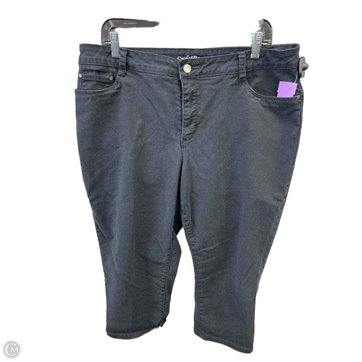 Capris By Croft And Barrow In Black, Size: 16