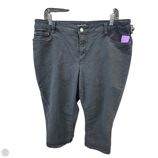 Capris By Croft And Barrow In Black, Size: 16