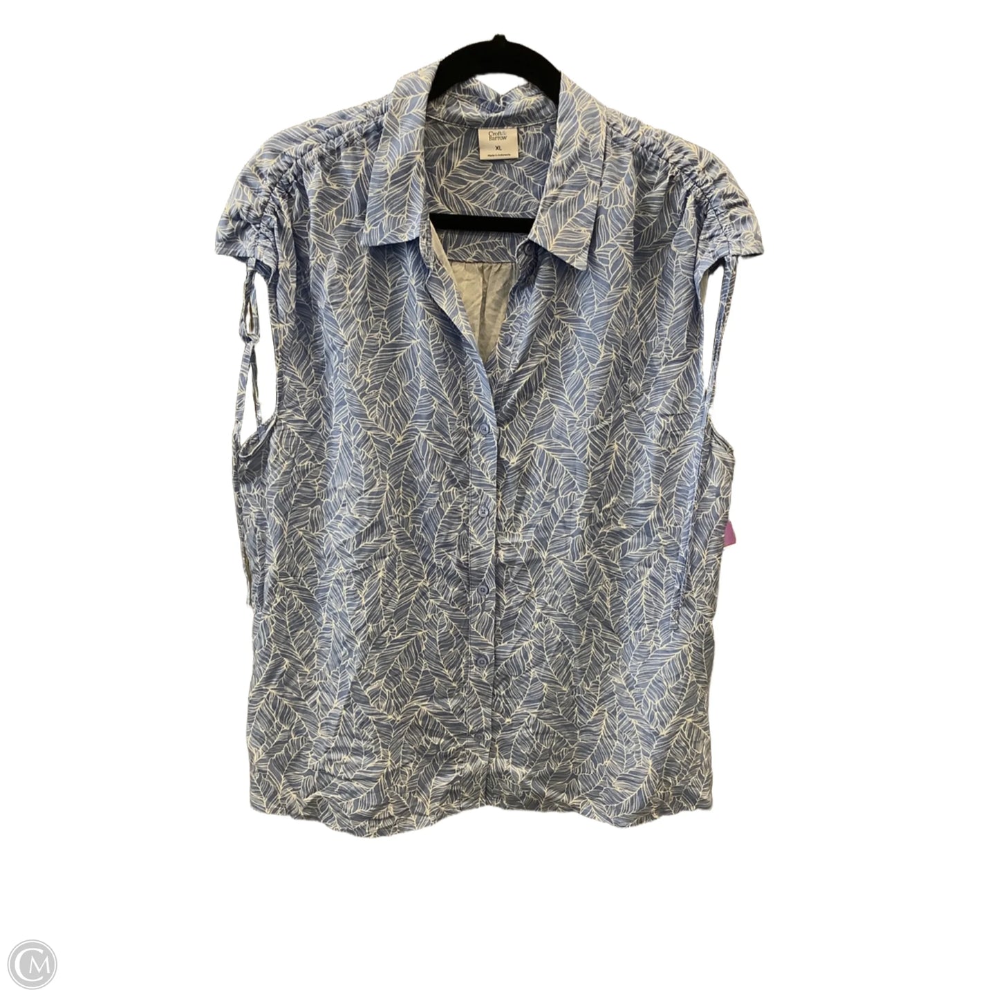 Top Sleeveless By Croft And Barrow In Blue, Size: Xl