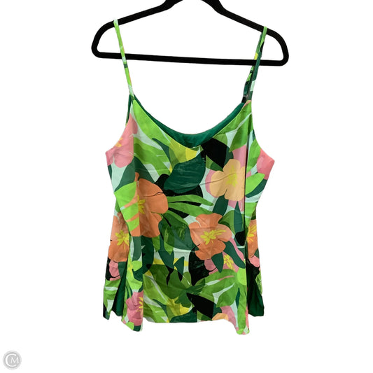 Top Sleeveless By Eliane Rose In Green, Size: L