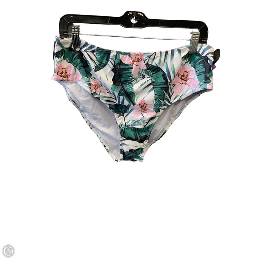 Swimsuit Bottom By Clothes Mentor In Floral Print, Size: Xxl