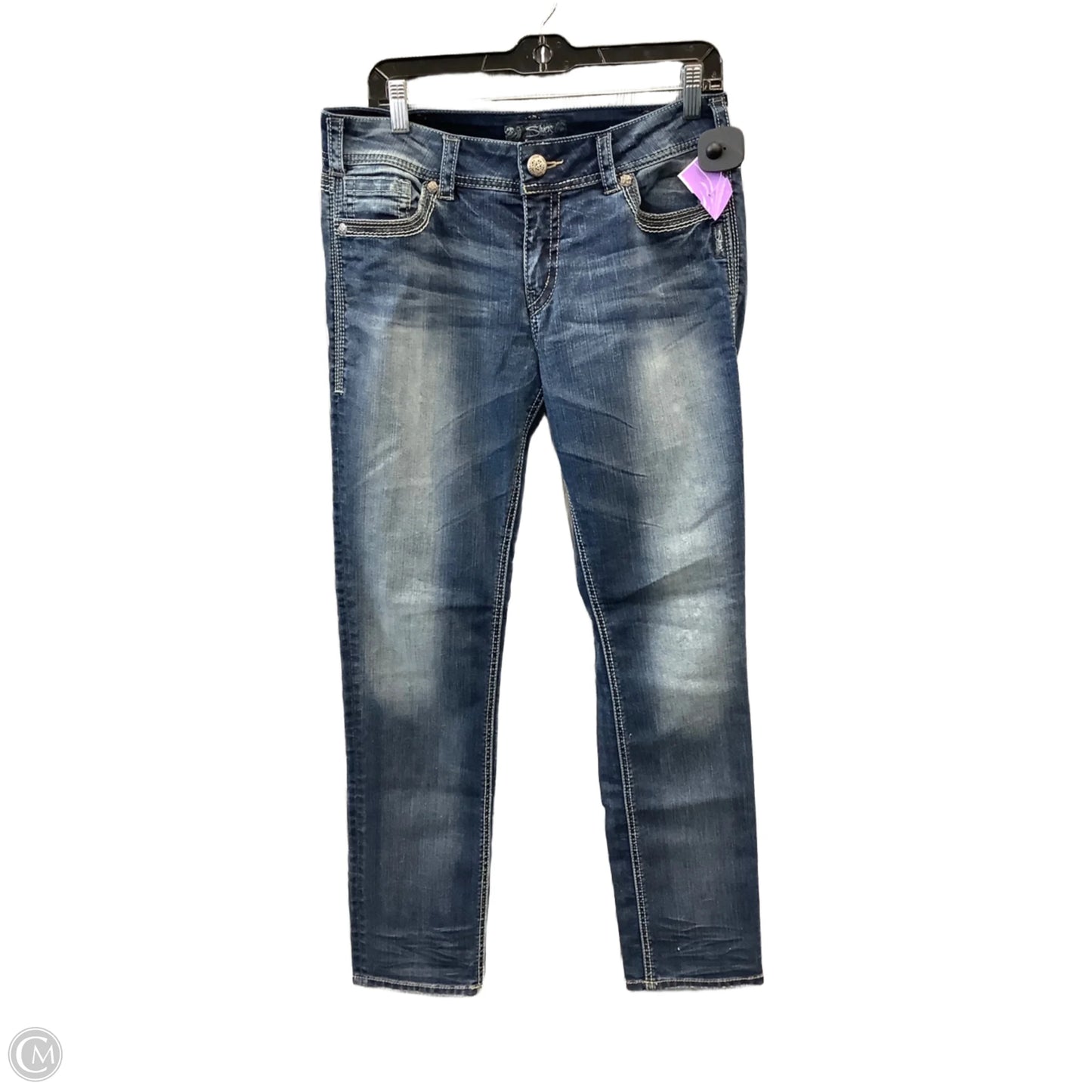 Jeans Straight By Silver In Blue, Size: 12