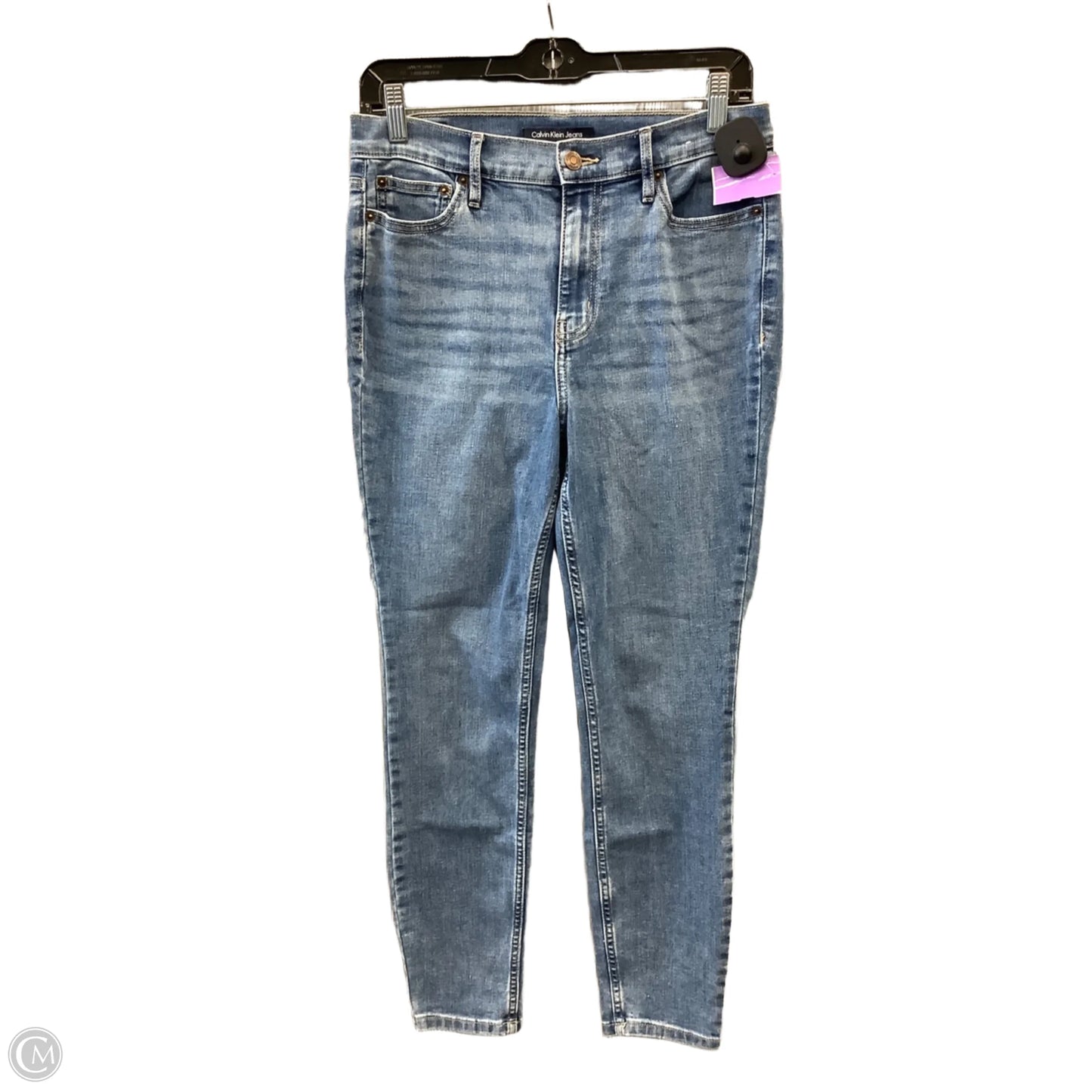 Jeans Skinny By Calvin Klein In Blue, Size: 8