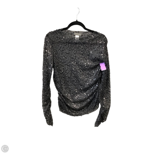 Top Long Sleeve By Sans Souci In Black, Size: Xl