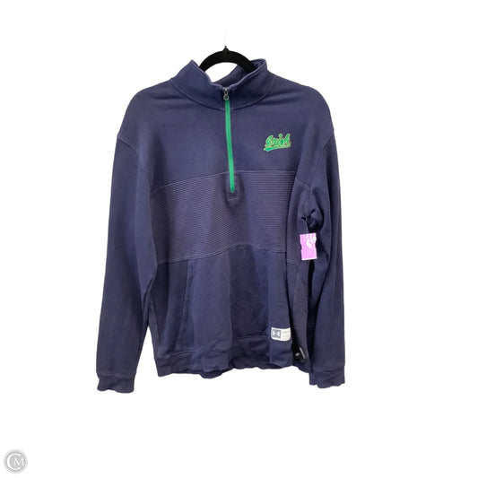 Sweatshirt Collar By Clothes Mentor In Blue & Green, Size: L