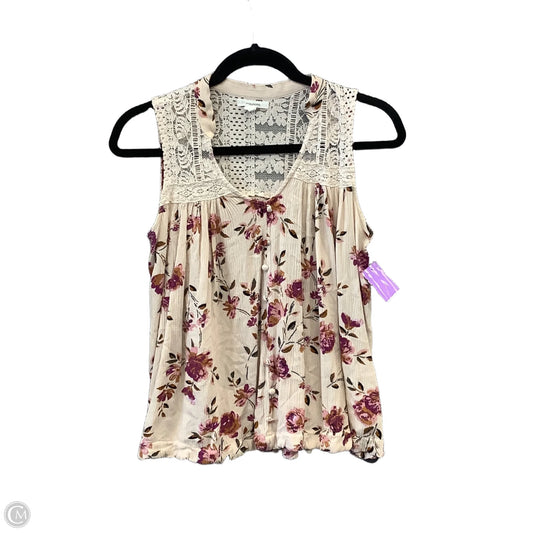 Top Sleeveless By Maurices In Floral Print, Size: Xs