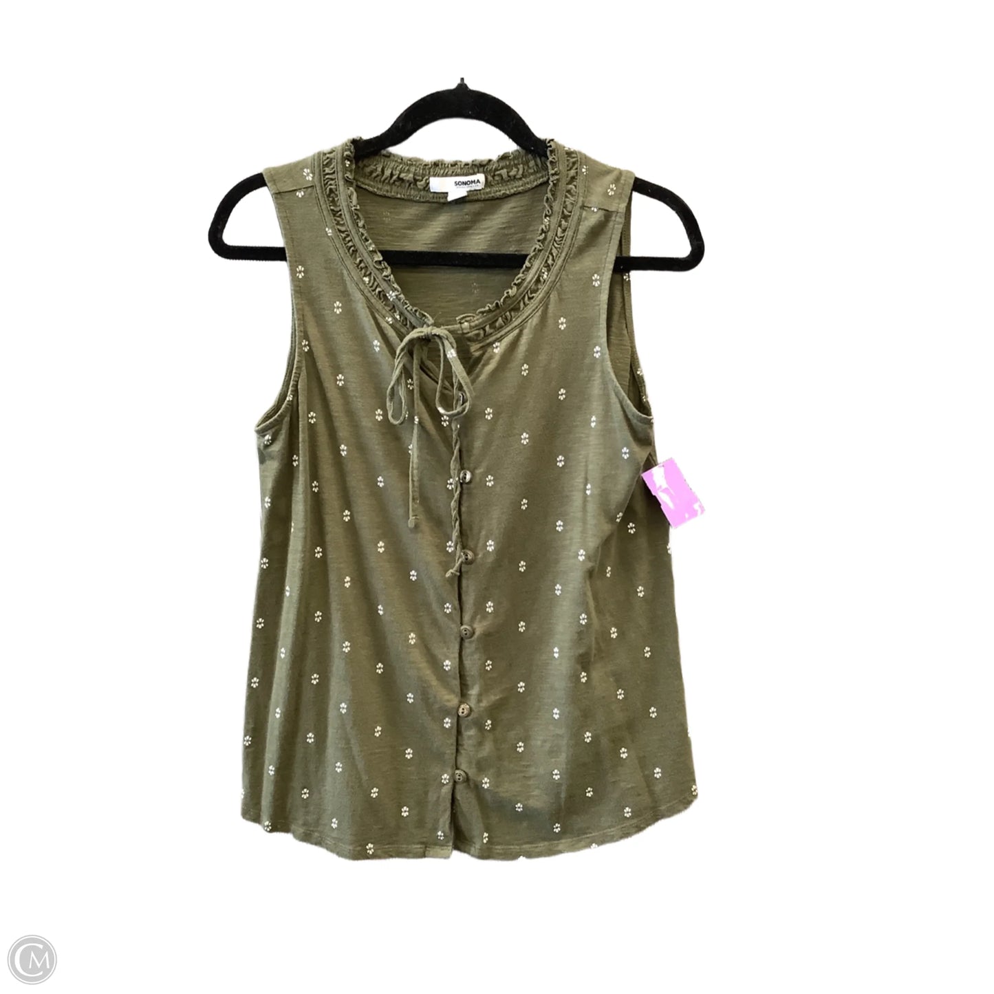 Top Sleeveless By Sonoma In Green, Size: S