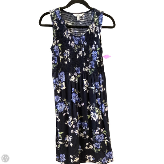 Dress Casual Midi By Croft And Barrow In Floral Print, Size: Sp