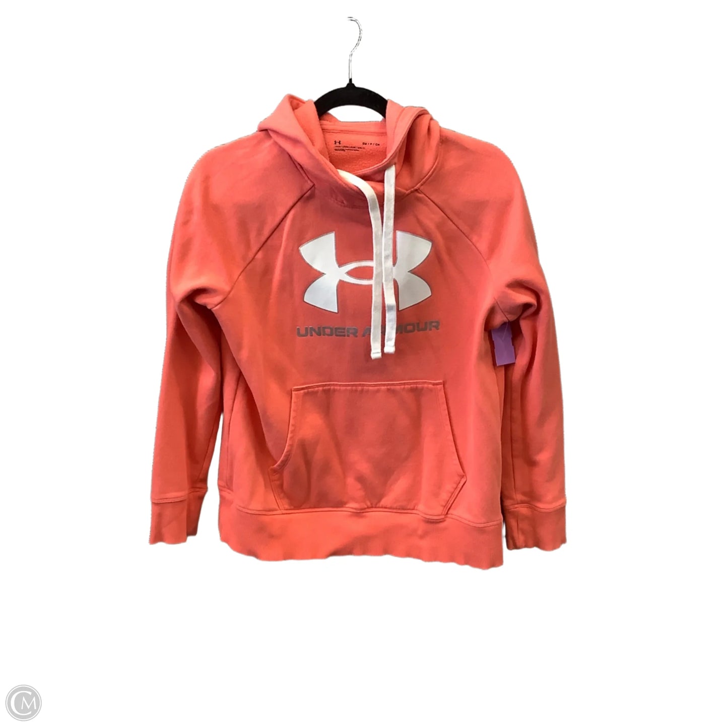 Athletic Sweatshirt Hoodie By Under Armour In Orange, Size: S