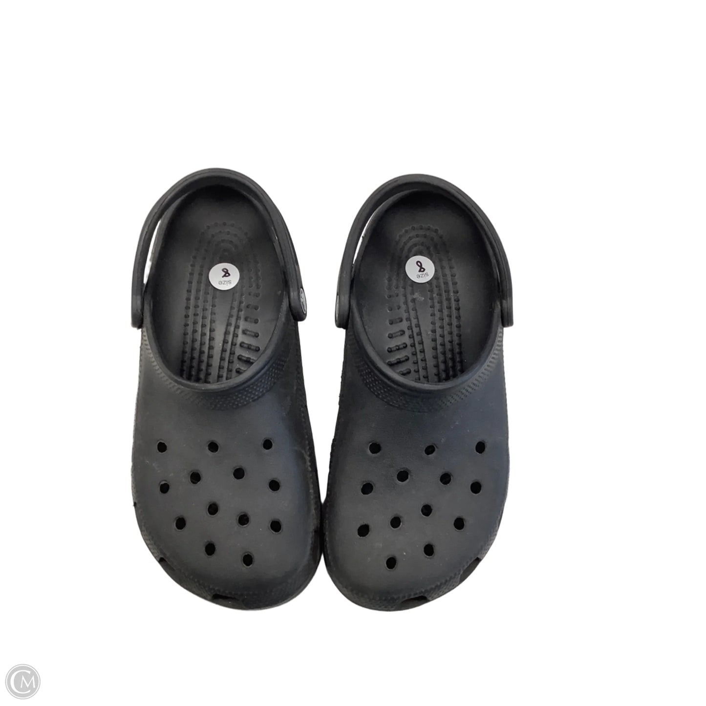 Sandals Flats By Crocs In Black, Size: 8