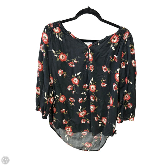 Blouse 3/4 Sleeve By Sonoma In Floral Print, Size: M