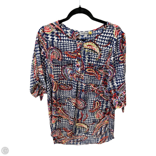 Blouse 3/4 Sleeve By Figuero & Flower In Multi-colored, Size: M