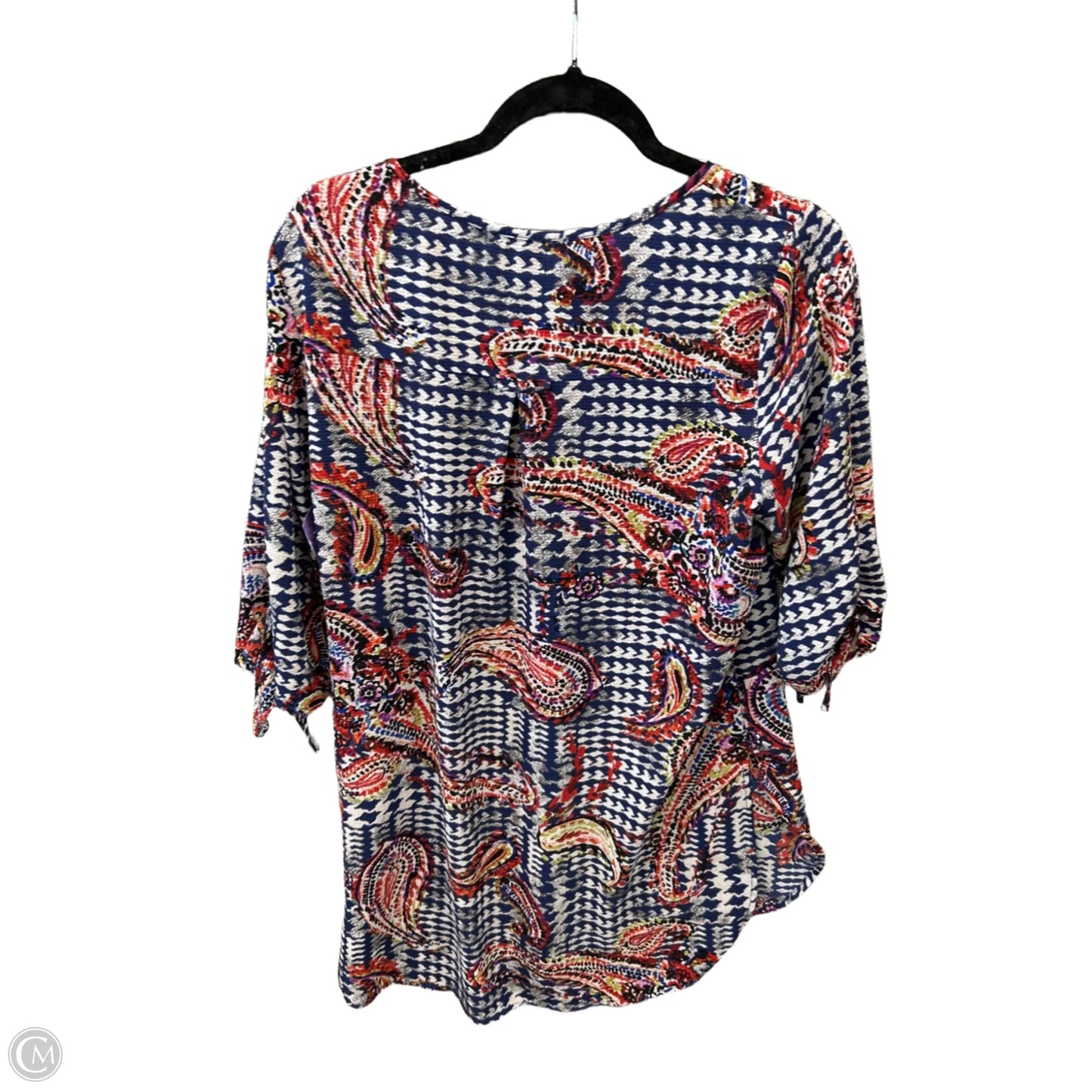 Blouse 3/4 Sleeve By Figuero & Flower In Multi-colored, Size: M