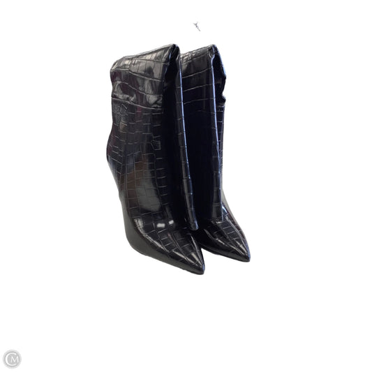 Boots Mid-calf Heels By Lulus In Black, Size: 10