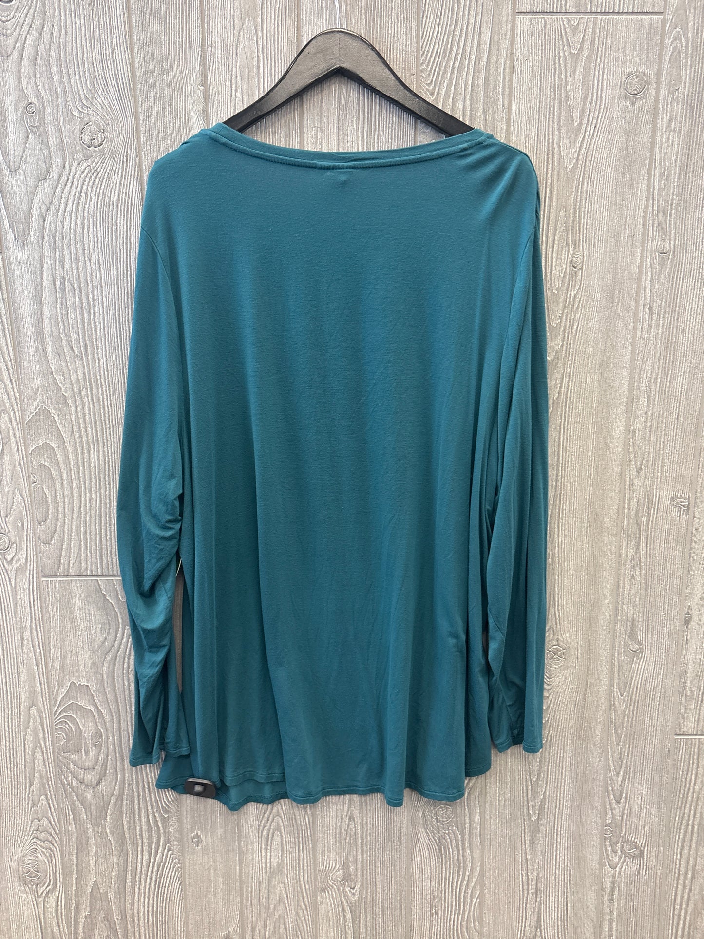 Top Long Sleeve By Clothes Mentor In Green, Size: 3x