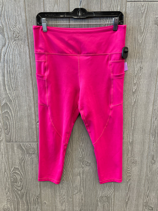 Athletic Capris By Zyia In Pink, Size: L