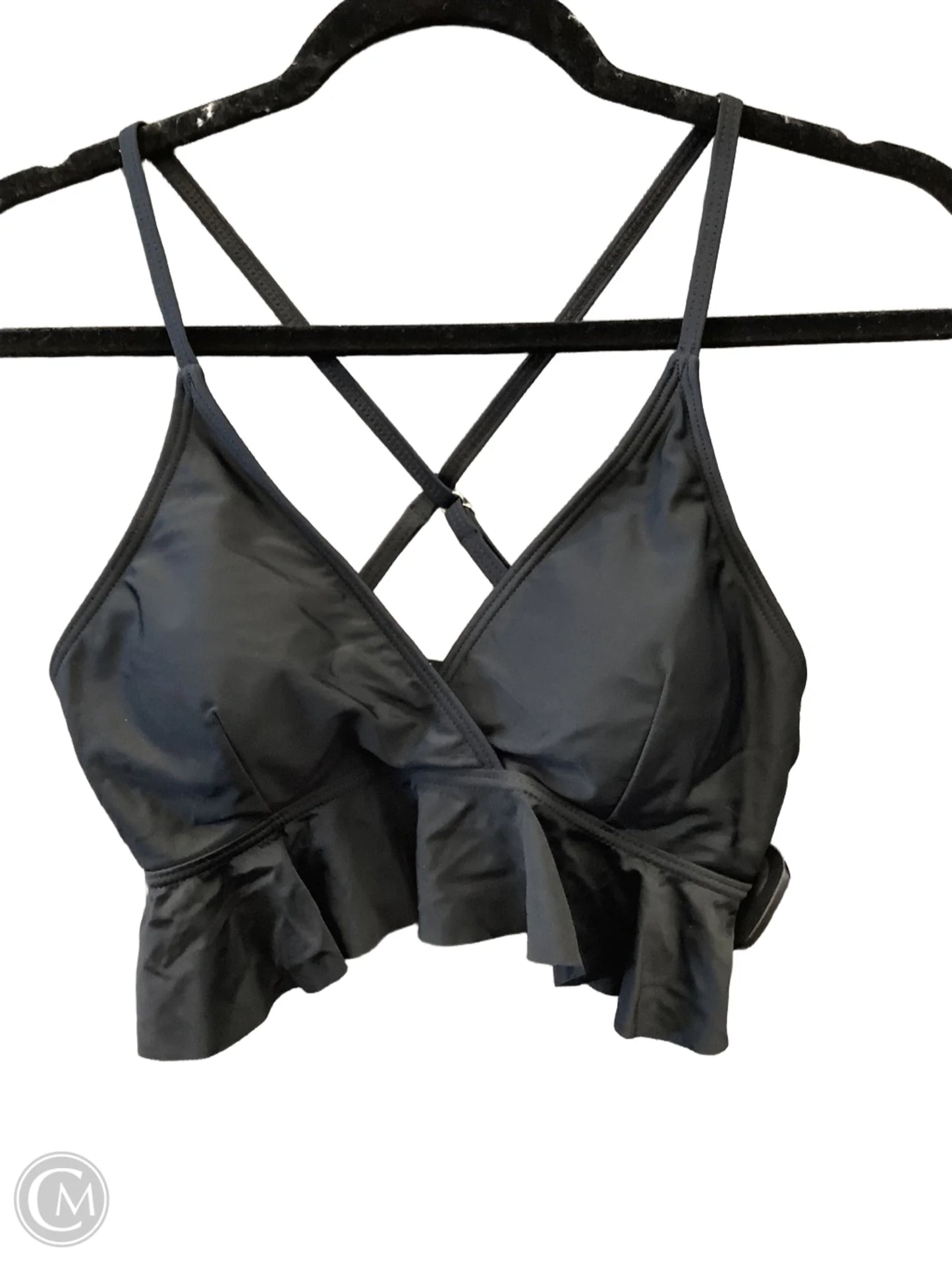 Swimsuit Top By Clothes Mentor In Black, Size: S