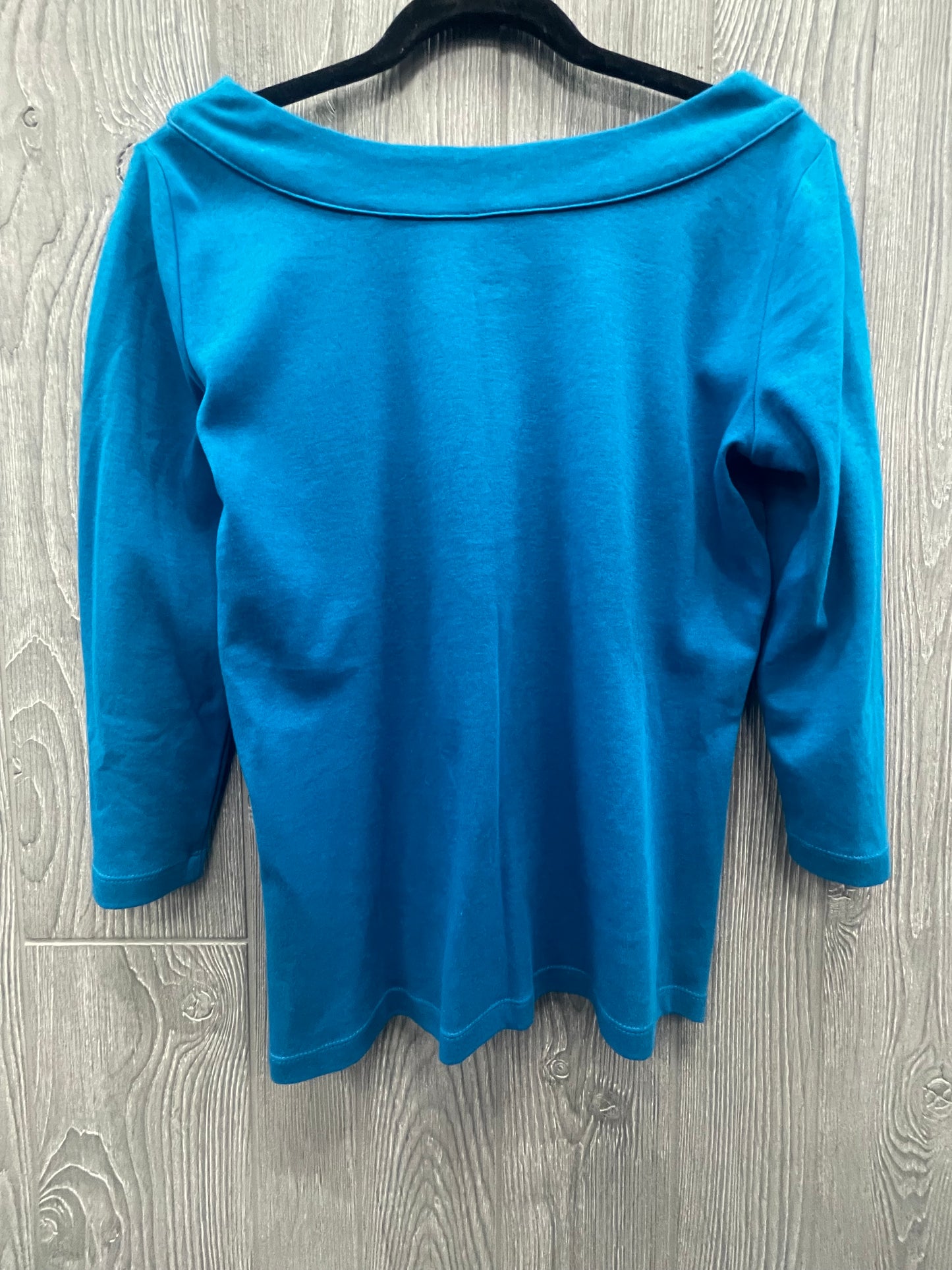 Blue Top 3/4 Sleeve Kim Rogers, Size M