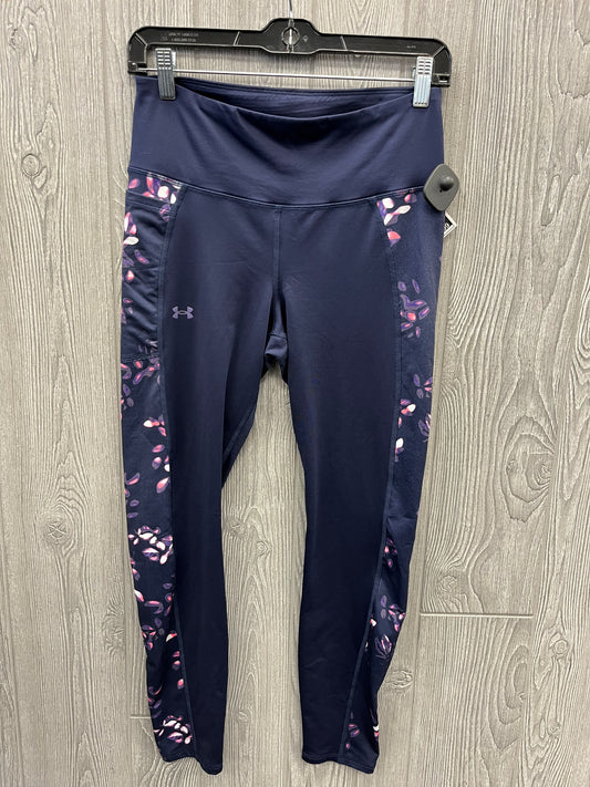 Athletic Leggings By Under Armour In Blue, Size: M