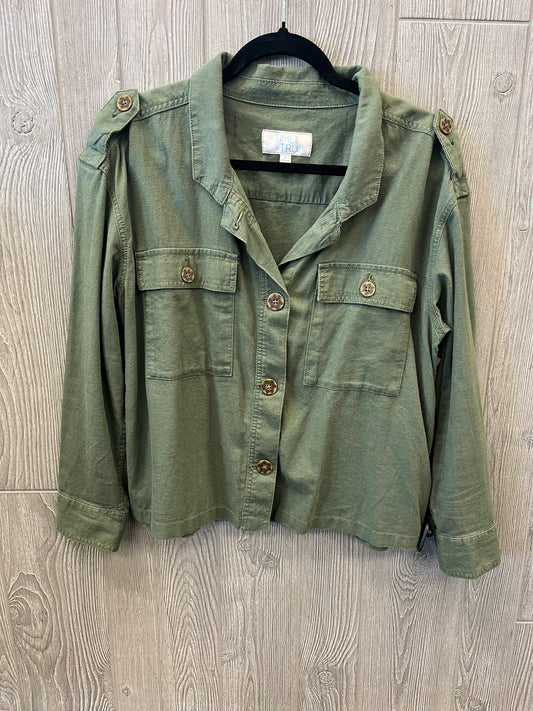 Jacket Other By Time And Tru In Green, Size: L