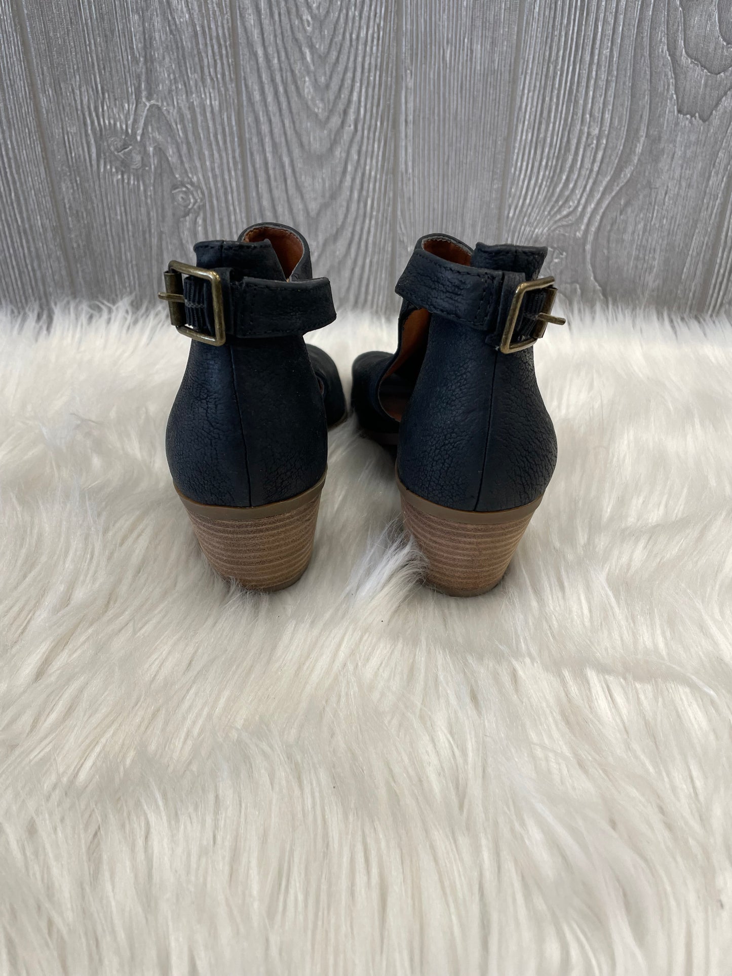 Black Shoes Heels Block Lucky Brand, Size 7