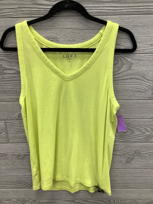 Top Sleeveless By Loft In Green, Size: Xl
