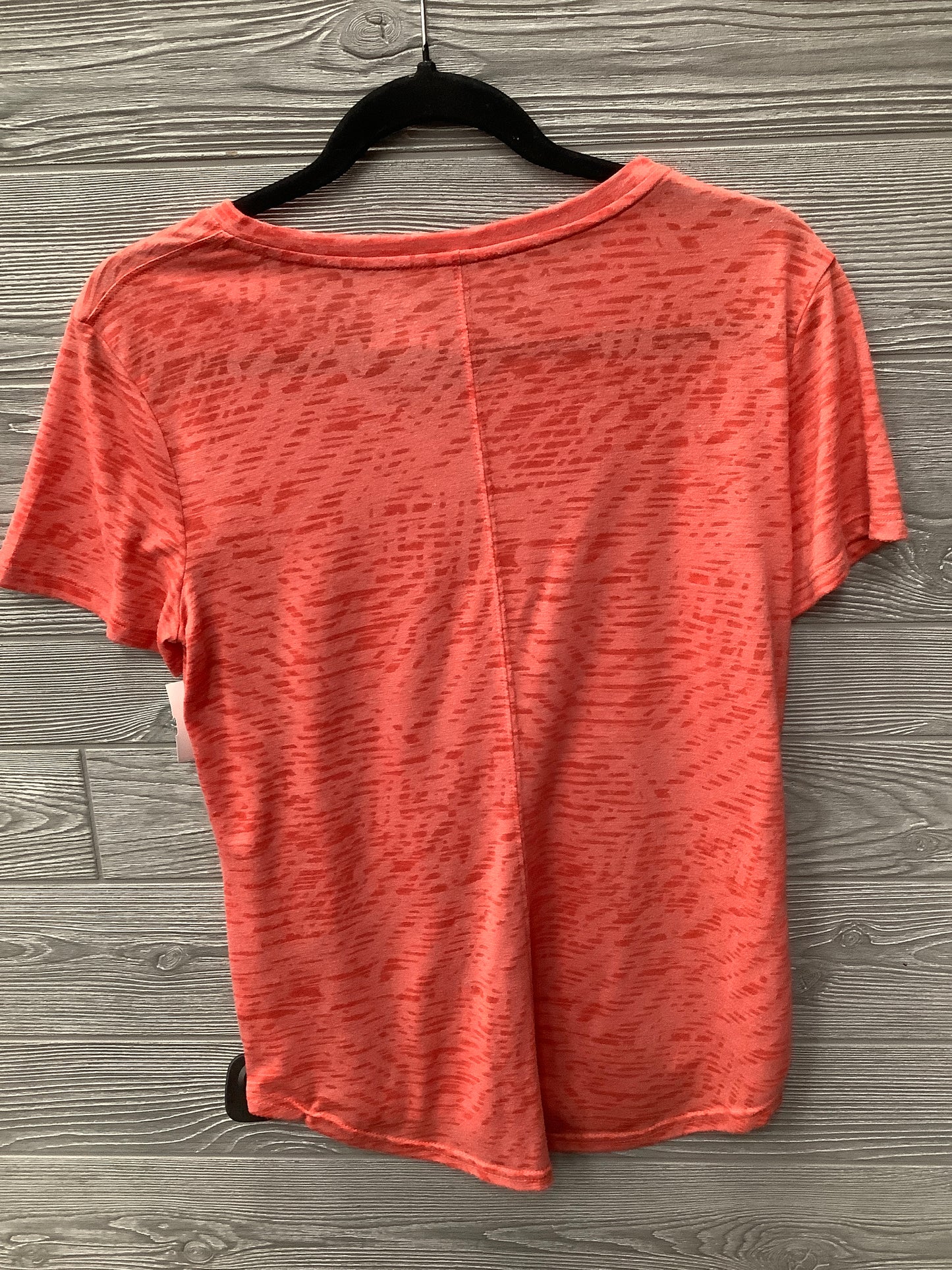 Athletic Top Short Sleeve By Tek Gear In Orange, Size: M